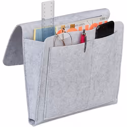 Relaxdays 10035355, Felt, Grey, Monochromatic, Book, Charger, Eyeglasses, Mobile phone, Notepad, Remote control, 280 mm, 50 m ...