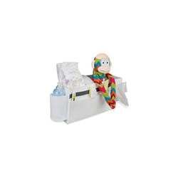 Cabin Bed Bag, 8 Compartments, Baby & Nursing Bed, Felt Bed Organiser for Hanging HxWxD 23 x 43 x 11 cm, White