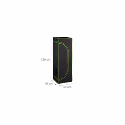 Growbox, Plant Cultivation, Reflective Foil inside, Darkened Cultivation Tent, HWD: 120x40x40 cm, Black/Green