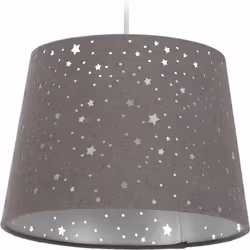 Relaxdays Children's Hanging Lamp with Stars, 1 bulb(s), E27, Grey