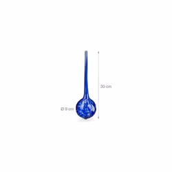 Relaxdays Watering Globes, Regulated Plant Irrigation for Office & Holiday, Glass, Ã9 cm, Blue, Set of 2