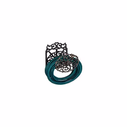 Hose Reel, Antique Design, Swivel, Wall Garden Rack, Cast Iron, HWD 34x23x18 cm, Black-Gold