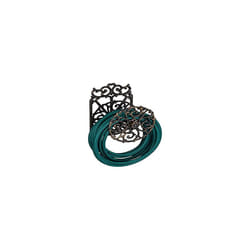 Hose Reel, Antique Design, Swivel, Wall Garden Rack, Cast Iron, HWD 34x23x18 cm, Black-Gold