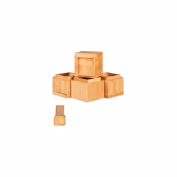 Furniture Riser Set Of 4, 8.5 cm Rise, Table, Chairs, Beds, Elephant Feet, 10x11.5x11.5 cm, Natural, bamboo