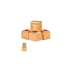 Furniture Riser Set Of 4, 8.5 cm Rise, Table, Chairs, Beds, Elephant Feet, 10x11.5x11.5 cm, Natural, bamboo