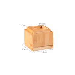 Furniture Riser Set Of 4, 8.5 cm Rise, Table, Chairs, Beds, Elephant Feet, 10x11.5x11.5 cm, Natural, bamboo