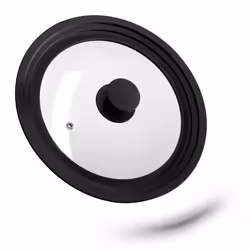 Relaxdays 10027988_46, Round, Black, Translucent, Glass, Silicone, Black, 27.5 cm, 50 mm