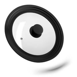 Relaxdays 10027988_46 pan lid Round Black, Translucent