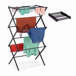 Relaxdays 10027905, Floor-standing rack, Metal, Plastic, Black, 5 kg, 11 shelves, 740 mm