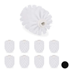 Toilet Brush Replacement Heads, Set Of 9, Pack Of WC Brushes, Plastic, 12 mm Thread, D: 7 cm, White, 10027776_49