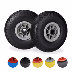 Relaxdays 10026070_957 Hand Truck Spare Tyre Set of 2 Flatproof 3.00