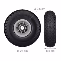 Relaxdays 10026070_957 Hand Truck Spare Tyre Set of 2  Flatproof  3.00