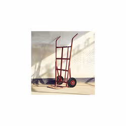 2 x Hand Truck Tyre, Non-Flat Solid Rubber Wheels, 3.00-4â, 20mm Axle, 80 kg, 260 x 85 mm, Yellow-Gray