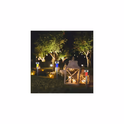 Relaxdays Solar Lights Set of 10, Waterproof LED Pathway Lights, Garden & Balcony, Color Change, Stainless Steel, Silver