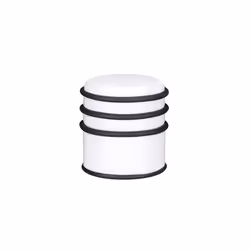Floor Door Stop, Heavy Bumper for Doors & Windows, Draft Protection, 7 cm, 3 Rubber Rings, White