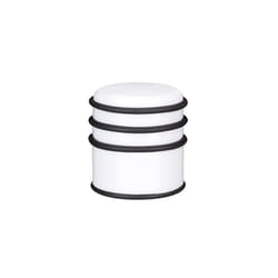 Floor Door Stop, Heavy Bumper for Doors & Windows, Draft Protection,  7 cm, 3 Rubber Rings, White