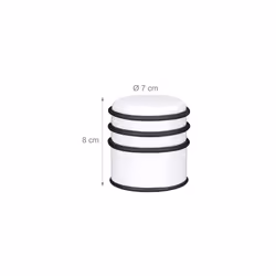 Floor Door Stop, Heavy Bumper for Doors & Windows, Draft Protection,  7 cm, 3 Rubber Rings, White