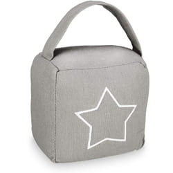 Relaxdays Doorstop, Modern Door Stop with Vintage Design and Handle, 18.5x14x10 cm, Floor Bumper, Dark Grey, 18 x 14 x 10 cm