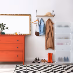 Relaxdays 12-Compartment Plastic Shoe Cabinet