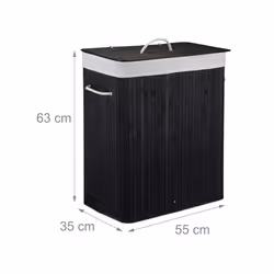 Relaxdays Bamboo Laundry Hamper