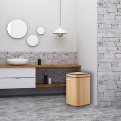 Relaxdays Foldable Bamboo Laundry Basket