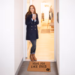 Relaxdays Coir Doormat with Animal Theme