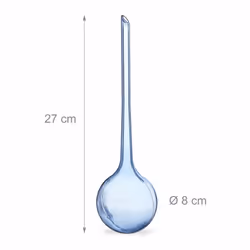 Relaxdays Watering Gloves, Set of 4, Regulated Irrigation, 2 Weeks, Pot Plants, Plastic Sphere, Bulb, Blue, 22 x 22 x 16 cm