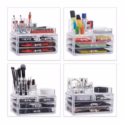 Relaxdays Makeup Organizer with 4 Drawers