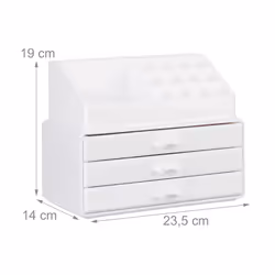 Relaxdays Makeup Organiser with 3 Shelves