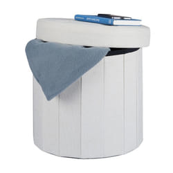 Relaxdays 10022873 foot stool Fibreboard, Foam, Polyester Cream
