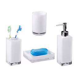 Relaxdays Bath Accessories Set of 4