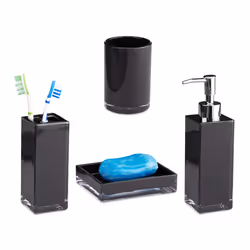 Relaxdays Bath Accessories Set of 4