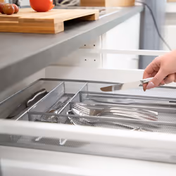 Relaxdays Metal Mesh Cutlery Tray L