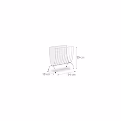 Mesh Newspaper Stand, Metal Newspaper Bin, Freestanding Rack, H x W x D 35 x 34 x 18 cm, Silver