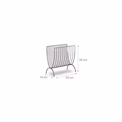 Mesh Newspaper Stand, Metal Newspaper Bin, Freestanding Rack, H x W x D 35 x 34 x 18 cm, Black