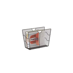 Mesh Newspaper Stand Metal Newspaper Bin Freestanding Rack HWD 27 x 39 x 17 cm Black