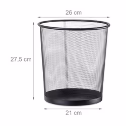 Relaxdays Round Mesh Frame Waste Basket
