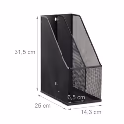 Relaxdays 2-Compartment File Holder