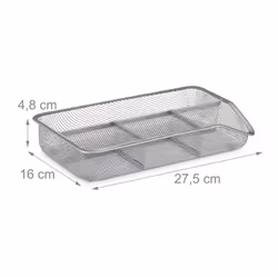 Relaxdays Flat 4-Compartment Stationery Organizer