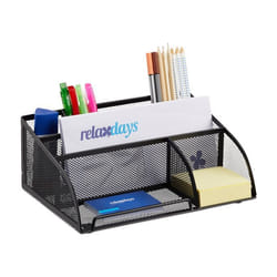 Relaxdays 5-Compartment Metal Desk Organizer