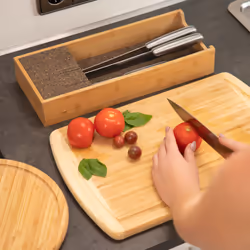 Relaxdays Bamboo Knive Organizer