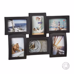 Relaxdays Multiple Picture Frame, Multi picture frame, Black, 475 mm, 30 mm, 330 mm, 500 g