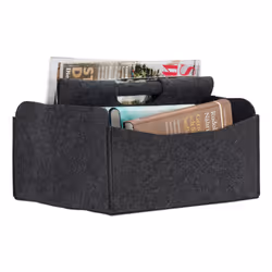 Relaxdays Felt Newspaper Basket, Storage basket, Anthracite, Rectangular, Felt, Monochromatic, Indoor