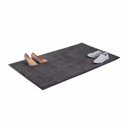 Relaxdays 10021902, Top doormat, Outdoor, Rectangular, Black, Grey, Monochromatic, Polyester