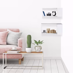 Relaxdays Corner Wall Shelf Set of 2