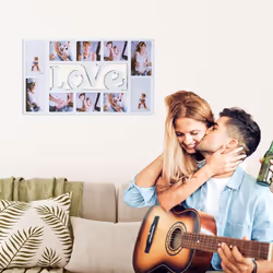 Relaxdays LOVE photo frame for 10 pictures