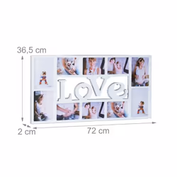 Relaxdays LOVE photo frame for 10 pictures