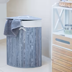 Relaxdays Bamboo Corner Hamper