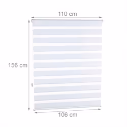 Relaxdays Double Blinds White