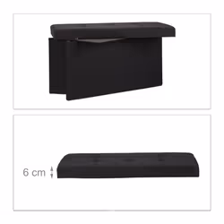 Relaxdays Folding Storage Bench